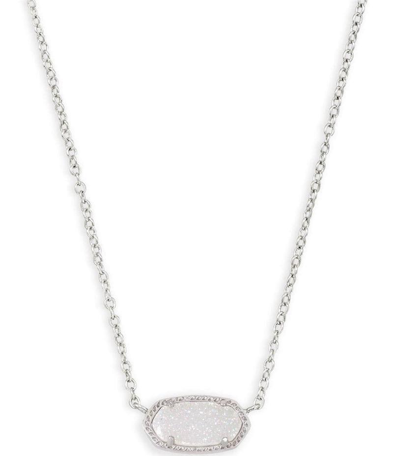 ケンドラスコット レディース アクセサリー ネックレス・チョーカー レース Kendra Scott Elisa Drusy Pendant Necklace Silver/Iridescent Drusy シルバー