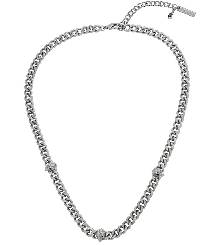 カートジェイガーロンドン レディース アクセサリー ネックレス・チョーカー レース Kurt Geiger London Signature Eagle Station Chain Collar Necklace Silver シルバー｜ReVida 店