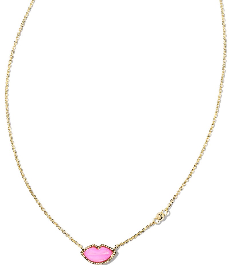 ケンドラスコット レディース アクセサリー ネックレス・チョーカー レース Kendra Scott Hot Pink Lips Pendant Necklace Gold Hot Pink ピンク|ReVida 店