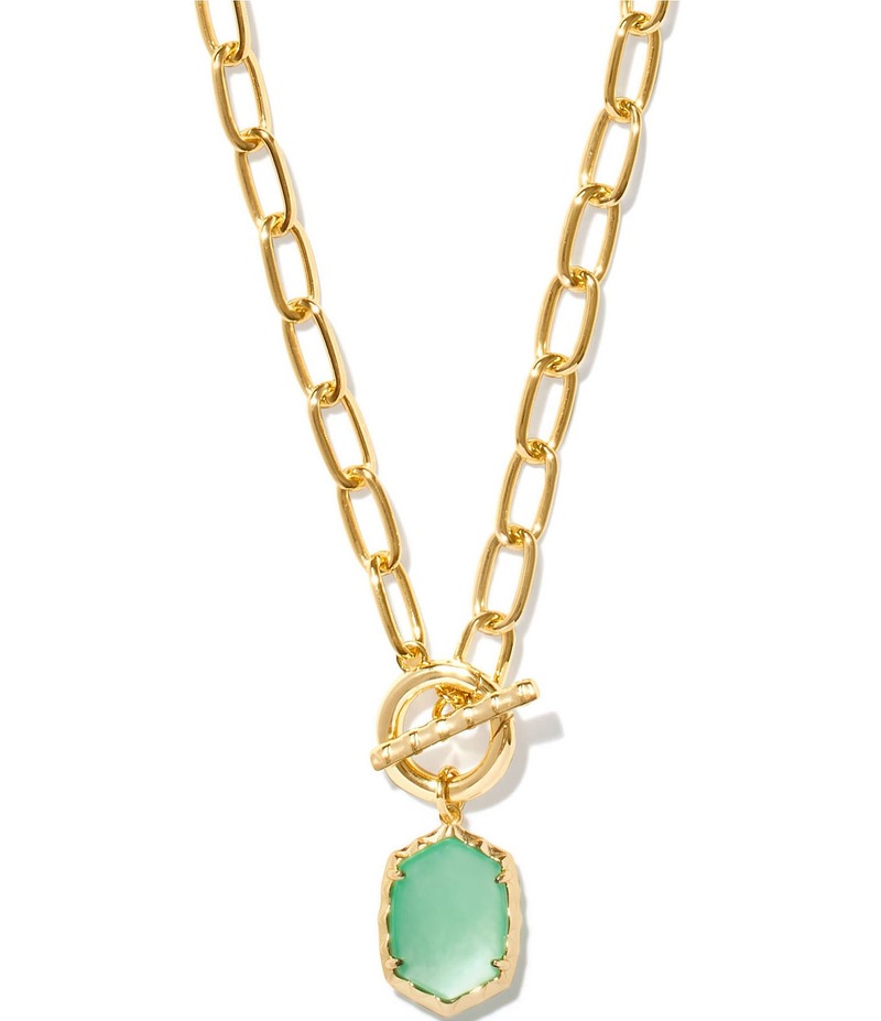 ケンドラスコット レディース アクセサリー ネックレス・チョーカー レース Kendra Scott Daphne Link and Chain Convertible Pendant Necklace Gold/Light Green グリーン