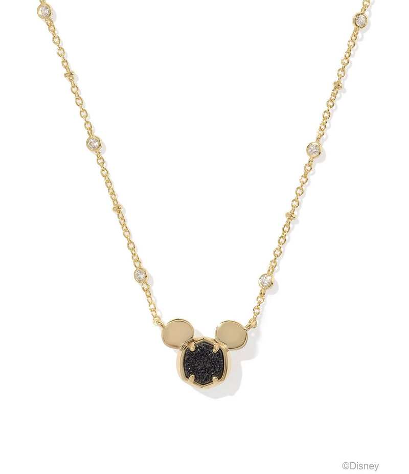 ケンドラスコット レディース アクセサリー ネックレス・チョーカー レース Disney / Kendra Scott Mickey Mouse Short Pendant Necklace Black Drusy ブラック
