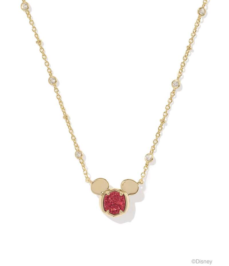 ケンドラスコット レディース アクセサリー ネックレス・チョーカー レース Disney / Kendra Scott Mickey Mouse Short Pendant Necklace Bright Red Drusy レッド