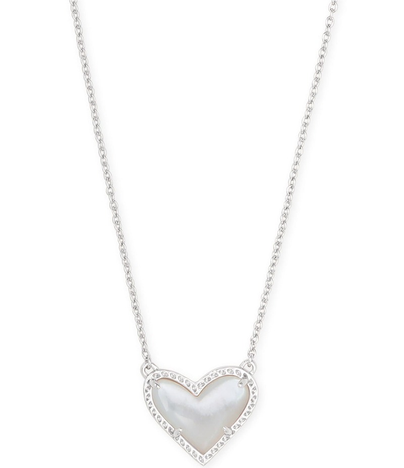 ケンドラスコット レディース アクセサリー ネックレス・チョーカー レース Kendra Scott Ari Heart Silver Short Pendant Necklace Ivory Mother Pearl アイボリー