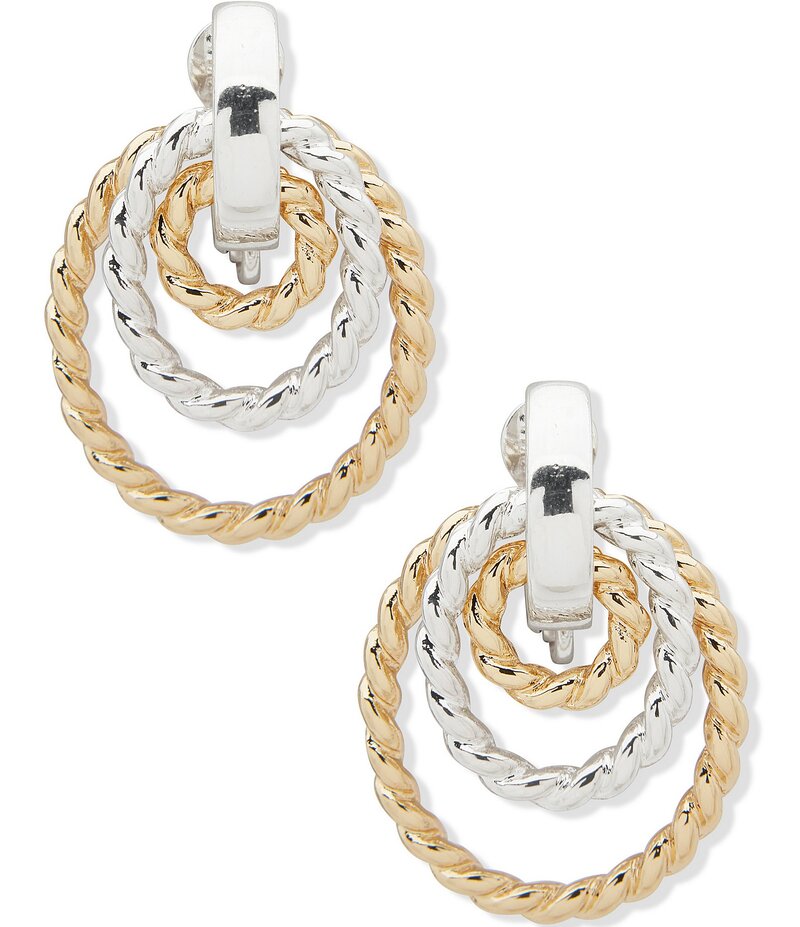 アンクライン レディース アクセサリー ピアス・イヤリング Anne Klein Two Tone Rope Multirow Clip-On Drop Earrings Two Tone マルチカラー