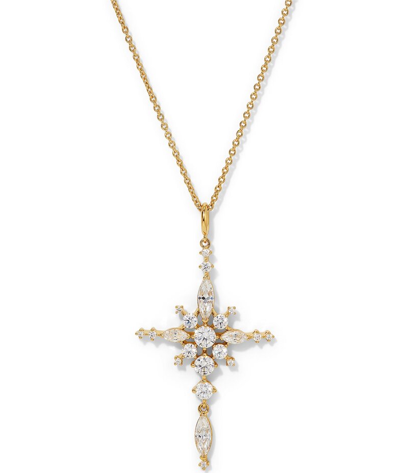 ナディール レディース アクセサリー ネックレス・チョーカー レース Nadri Cassi Cross Short Pendant Necklace Gold/Crystal ゴールド