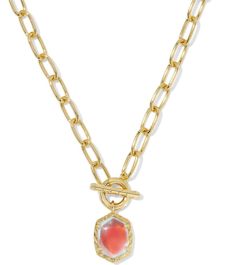 ケンドラスコット レディース アクセサリー ネックレス・チョーカー レース Kendra Scott Daphne Link & Chain Collar Short Pendant Necklace Gold Dichroic Glass ゴールド｜ReVida 店 19,786円
