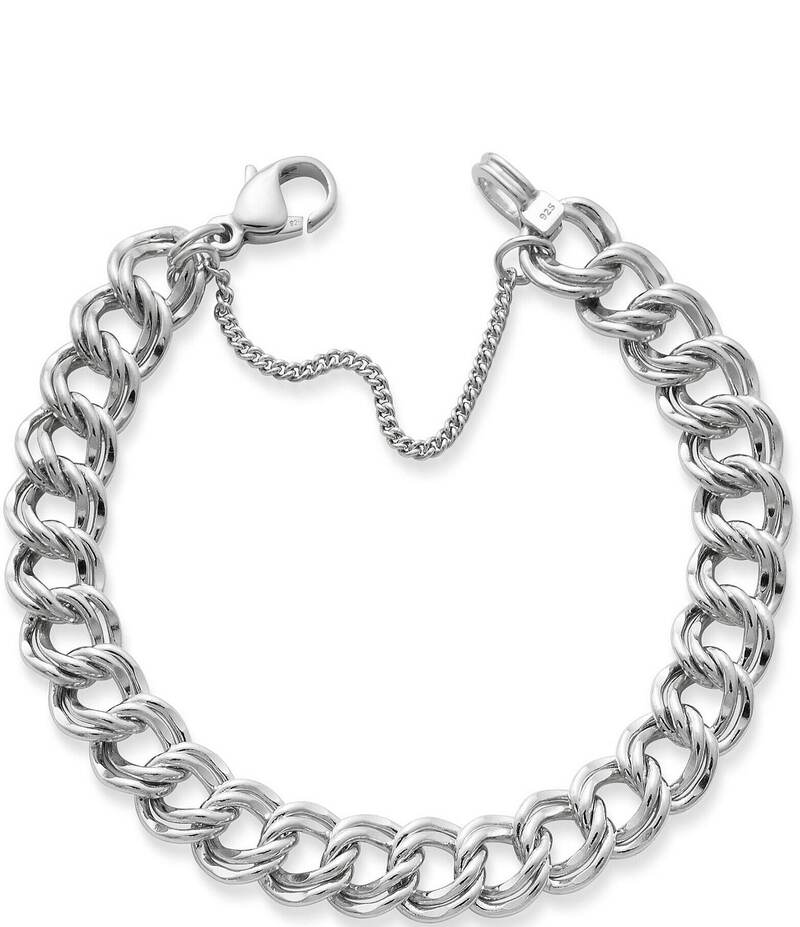 ジェームズ エイヴリー レディース アクセサリー ブレスレット・バングル・アンクレット James Avery Heavy Double Curb Chain Charm Bracelet Sterling Silver シルバー｜ReVida 店