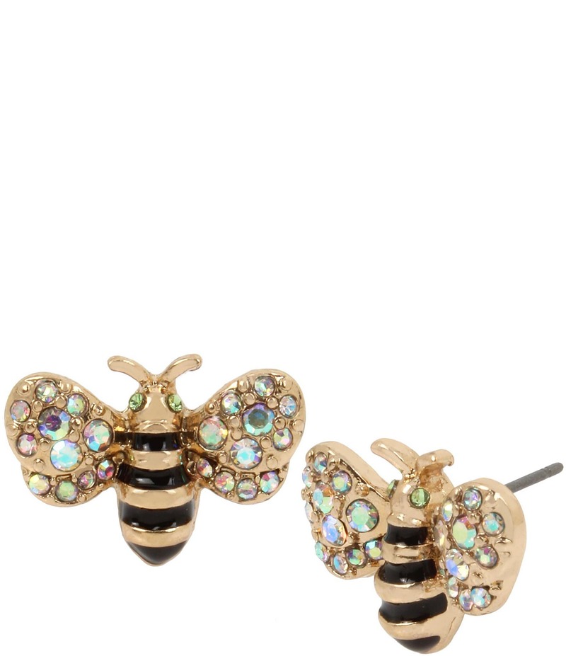 ベッツィジョンソン レディース アクセサリー ピアス・イヤリング Betsey Johnson Crystal Bumble Bee Stud Earrings Gold ゴールド｜ReVida 店