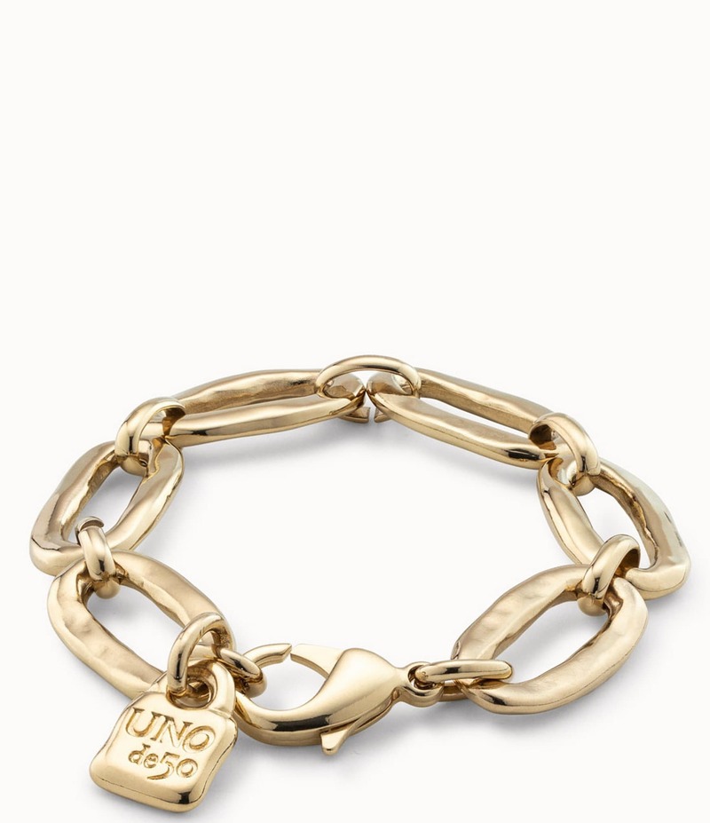 ウノデ 50 レディース アクセサリー ブレスレット・バングル・アンクレット UNOde50 Awesome 18k Gold Line Bracelet Gold ゴールド