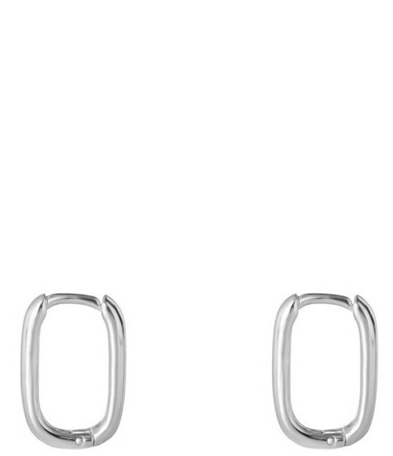 アルジェントヴィーヴォ レディース アクセサリー ピアス・イヤリング Argento Vivo Oblong Hoop Earrings Silver シルバー