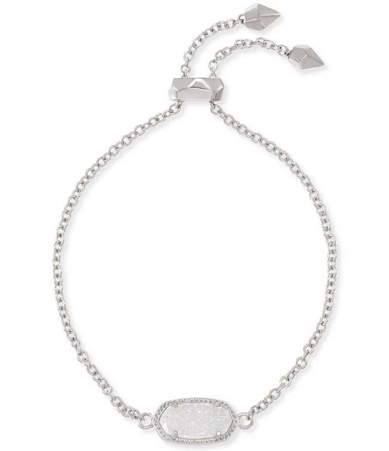 ケンドラスコット レディース アクセサリー ブレスレット・バングル・アンクレット Kendra Scott Elaina Silver Drusy Adjustable Chain Bracelet Silver Iridescent Drusy シルバー