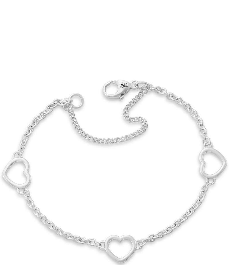 ジェームズ エイヴリー レディース アクセサリー ブレスレット・バングル・アンクレット James Avery Heart Station Charm Bracelet Sterling Silver シルバー 20,705円