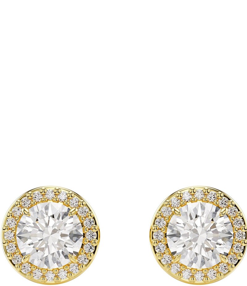 スワロフスキー レディース アクセサリー ピアス・イヤリング Swarovski Una Round Crystal Halo Stud Earrings Gold/Crystal ゴールド｜ReVida 店 29,120円