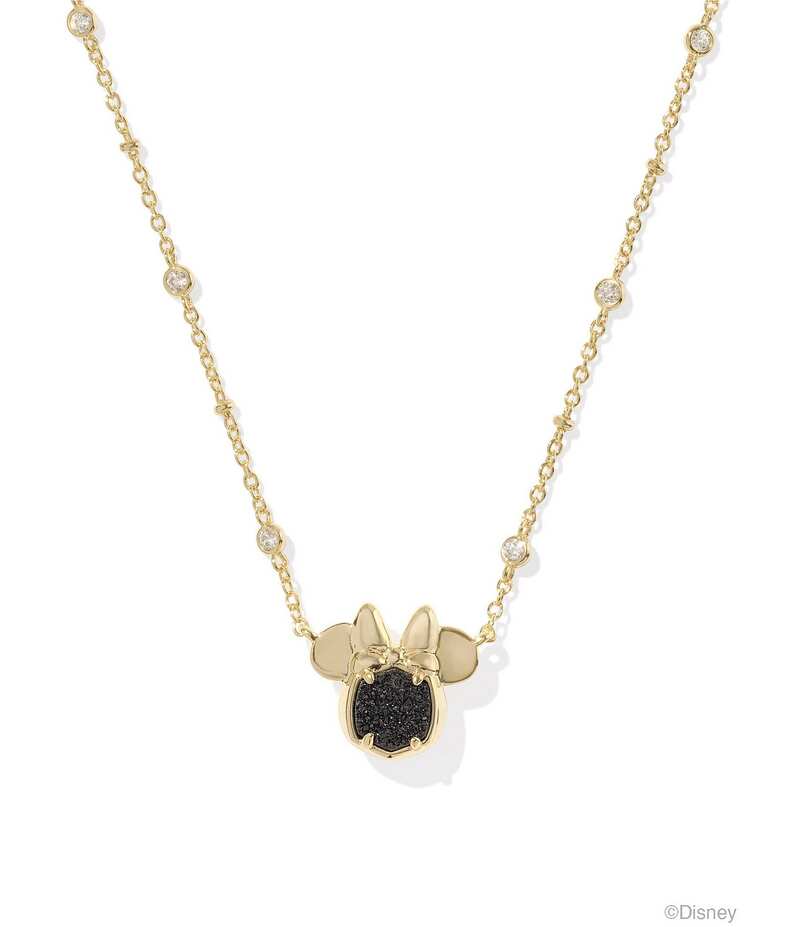ケンドラスコット レディース アクセサリー ネックレス・チョーカー レース Disney / Kendra Scott Gold Minnie Mouse Short Pendant Necklace Black Drusy ブラック