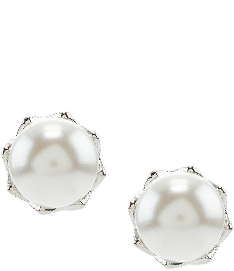 ナディール レディース アクセサリー ピアス・イヤリング Nadri Faux-Pearl Stud Earrings Silver シルバー｜ReVida 店