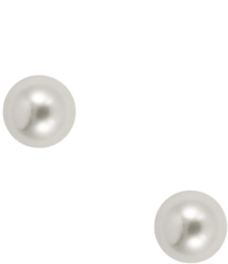 アンクライン レディース アクセサリー ピアス・イヤリング Anne Klein Faux-Pearl 0.75 Stud Earrings Silver/Pearl パール