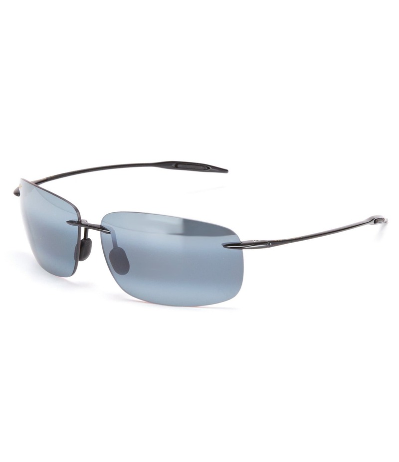 マウイジム レディース アクセサリー サングラス・アイウェア プラスサイズ Maui Jim Breakwall PolarizedPlus2R Rimless 63mm Sunglasses Black ブラック