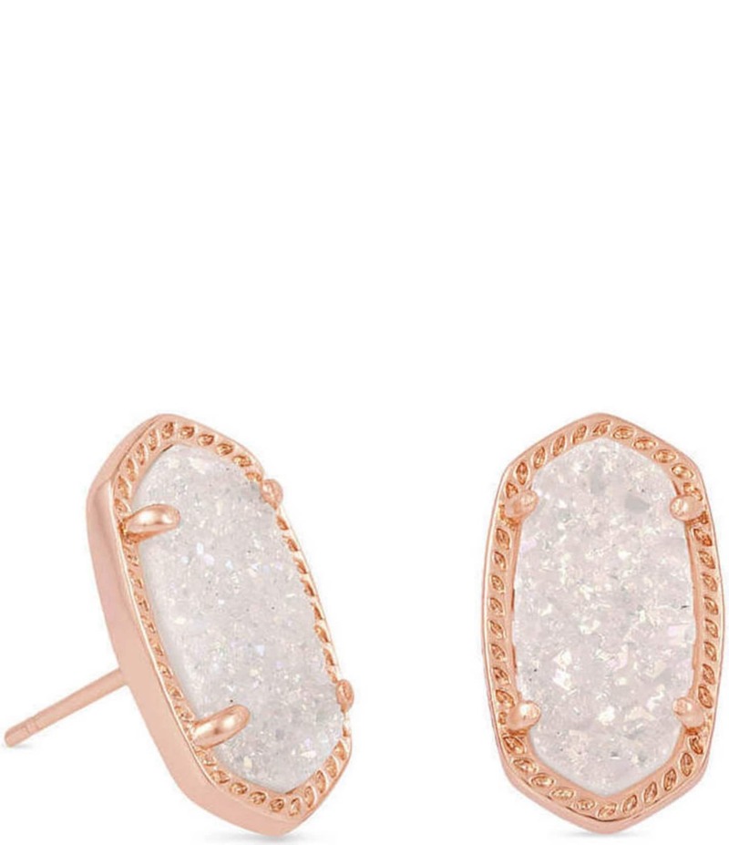 ケンドラスコット レディース アクセサリー ピアス・イヤリング Kendra Scott Ellie Rose Gold Stud Earrings Iridescent Drusy ゴールド