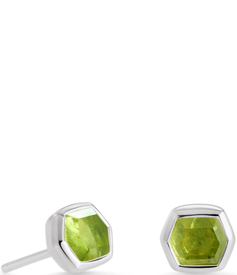 ケンドラスコット レディース アクセサリー ピアス・イヤリング Kendra Scott Davie Sterling Silver Stud Earrings Green Peridot グリーン｜ReVida 店