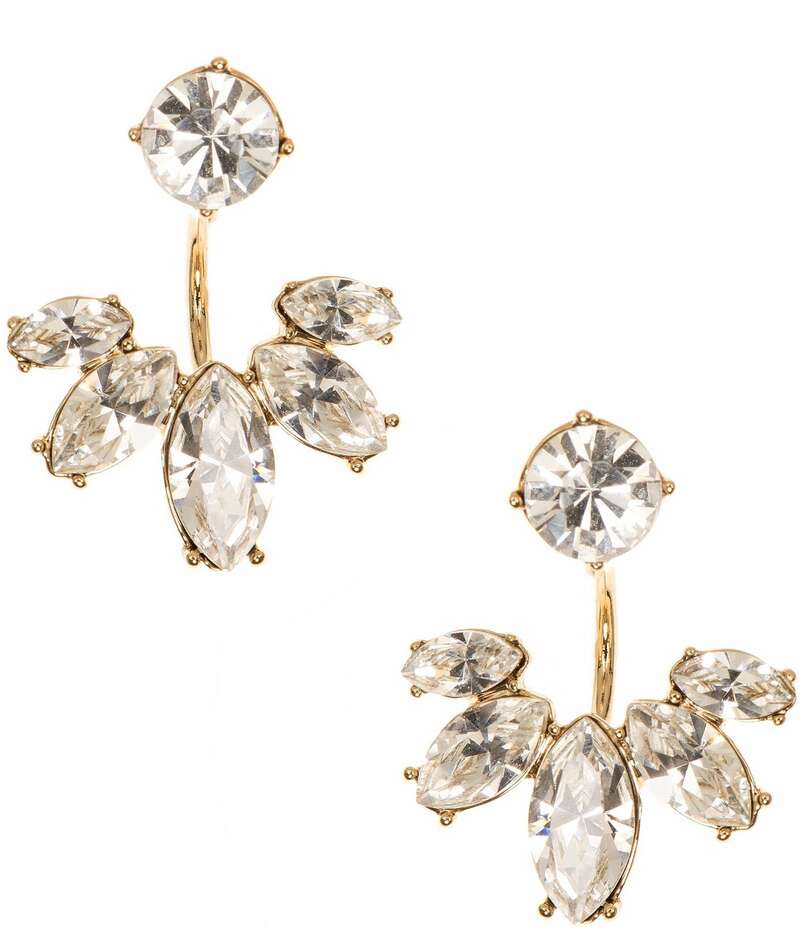 マルケッサ レディース アクセサリー ピアス・イヤリング ジャケット Marchesa Marquis Floater Crystal Ear Jacket Earrings Gold ゴールド