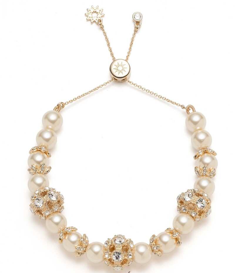 マルケッサ レディース アクセサリー ブレスレット・バングル・アンクレット Marchesa Gold Tone Blush Crystal Adjustable Pearl Adjustable Bracelet Gold ゴールド