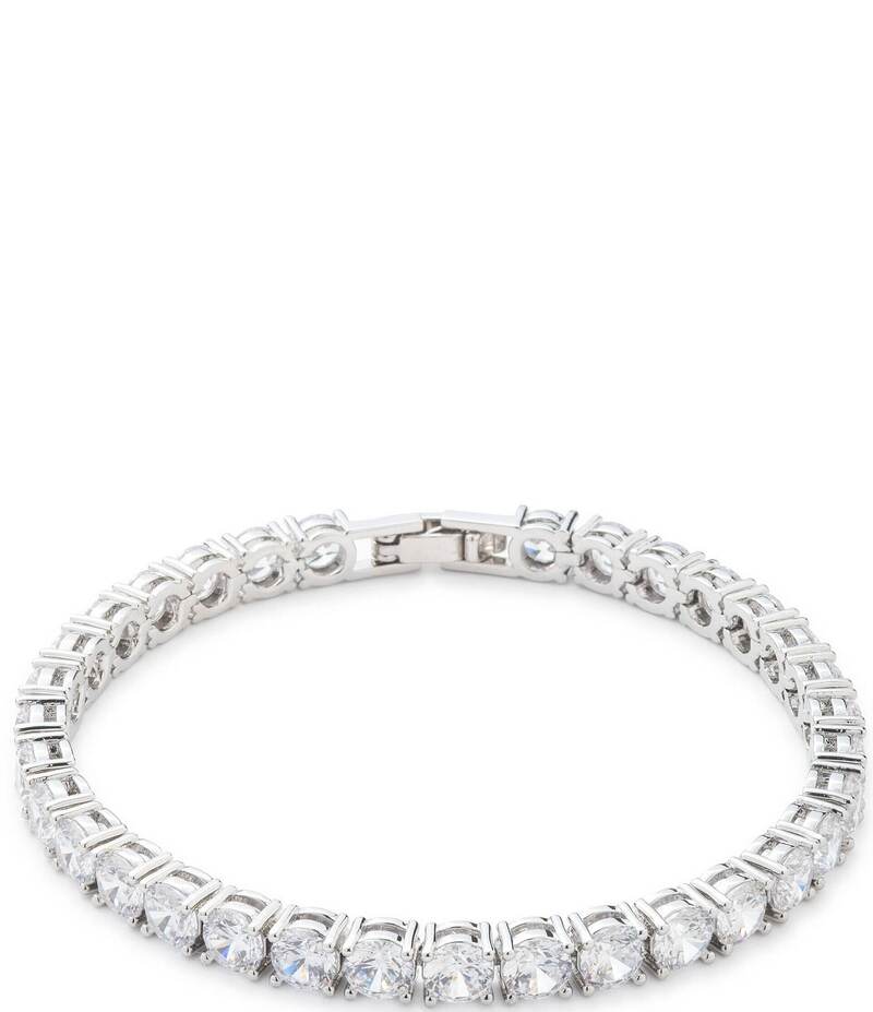 マルケッサ レディース アクセサリー ブレスレット・バングル・アンクレット Marchesa Crystal Stone Flex Line Bracelet Silver シルバー