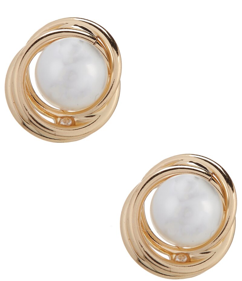 ディラーズ レディース アクセサリー ピアス・イヤリング Dillard's Pearl Knot Metal Drop Earrings Gold Pearl パール