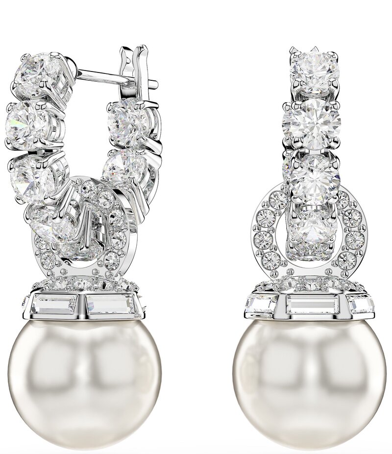 スワロフスキー レディース アクセサリー ピアス・イヤリング Swarovski Matrix Crystal Pearl Drop Earrings Multi マルチカラー