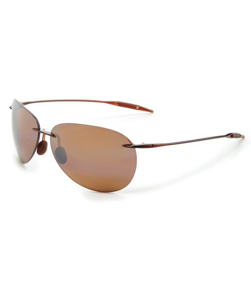 マウイジム レディース アクセサリー サングラス・アイウェア プラスサイズ Maui Jim Sugar Beach PolarizedPlus2R Rimless 62mm Sunglasses Rootbeer