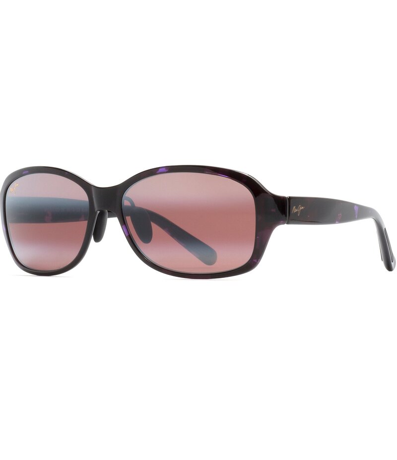 マウイジム レディース アクセサリー サングラス・アイウェア プラスサイズ Maui Jim Koki Beach PolarizedPlus2R Rounded 56mm Sunglasses Purple Tortoise パープル
