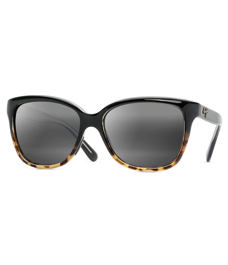 マウイ体育館 レディース 付属品 サングラス・アイウェア つけ加える大きさ Maui Jim Starfish PolarizedPlus2R Cat Eye 56粍 Sunglasses Black/White/Tortoise 白いこと