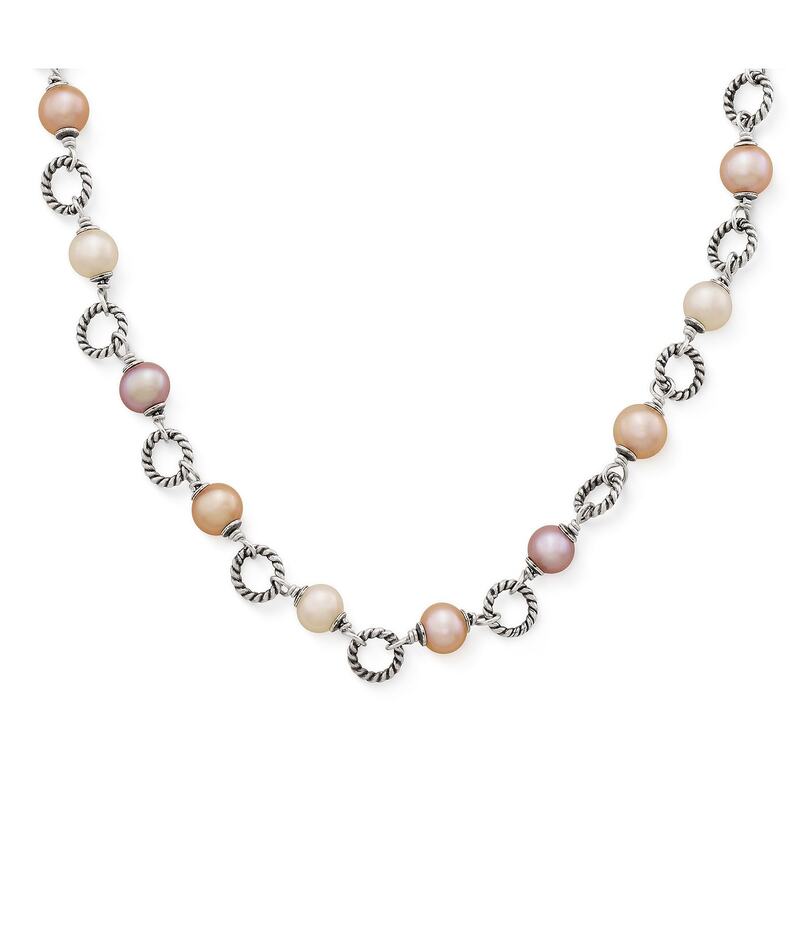ジェームズ エイヴリー レディース アクセサリー ネックレス・チョーカー レース James Avery Twisted Wire Link Necklace with Cultured Pearls Sterling Pearl パール