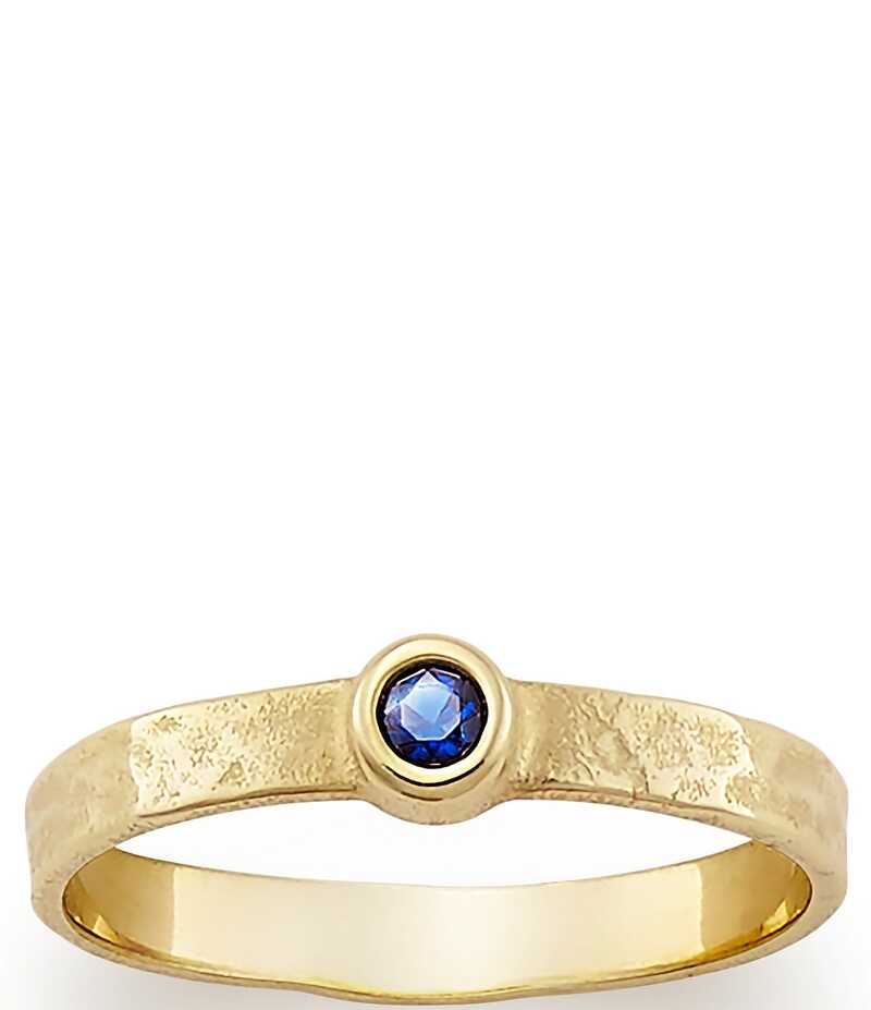 ジェームズ エイヴリー レディース アクセサリー 指輪 James Avery Birthstone 14K Hammered Ring 14k Gold/Blue Sapphire ブルー