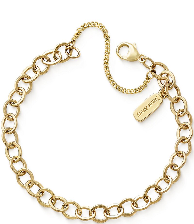 ジェームズ エイヴリー レディース アクセサリー ブレスレット・バングル・アンクレット James Avery Forged Gold Link Charm Bracelet Gold ゴールド