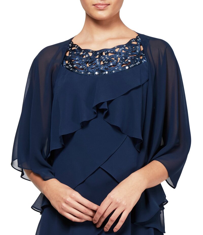 イグナイト レディース アクセサリー マフラー・ストール・スカーフ シフォン Ignite Evenings Multi Wear Chiffon Shawl Navy ネイビー