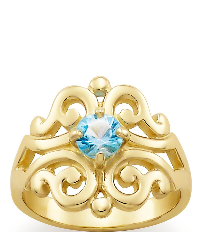 ジェームズ エイヴリー レディース アクセサリー 指輪 レース James Avery 14K Spanish Lace Birthstone Ring 14K Gold Blue Topaz ブルー
