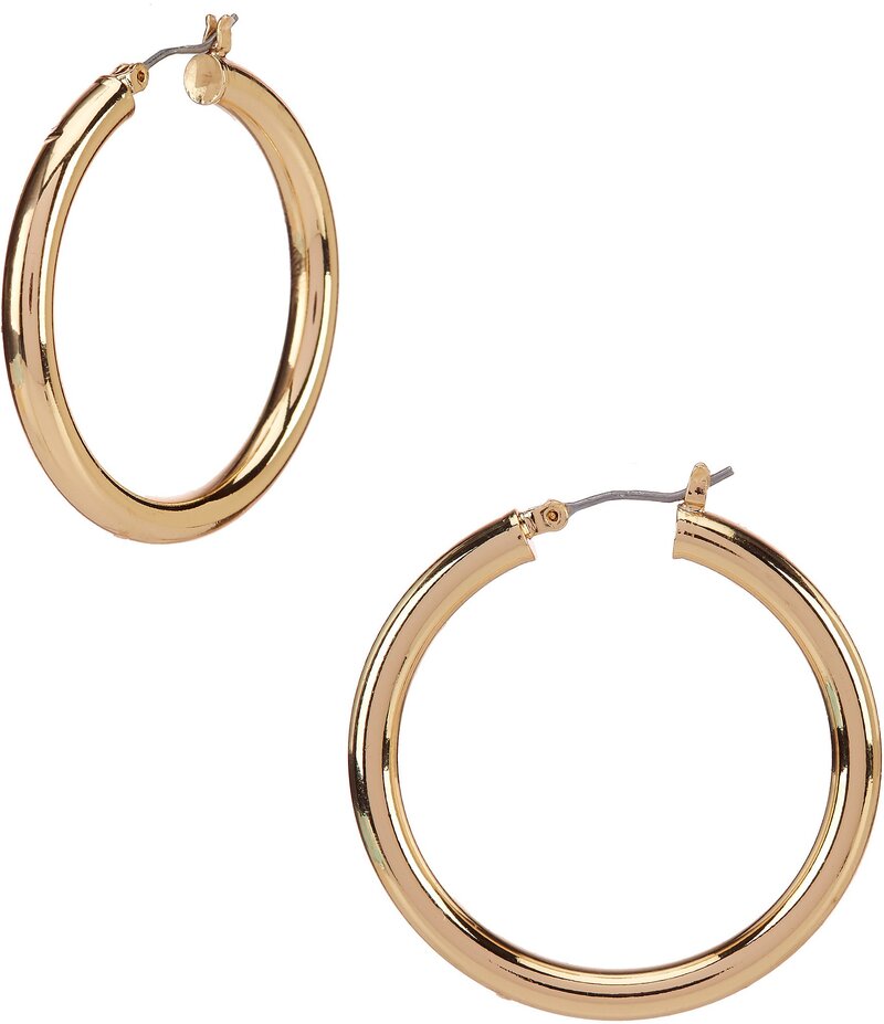 アンクライン レディース アクセサリー ピアス・イヤリング Anne Klein Medium Click Top Hoop Earrings Gold ゴールド