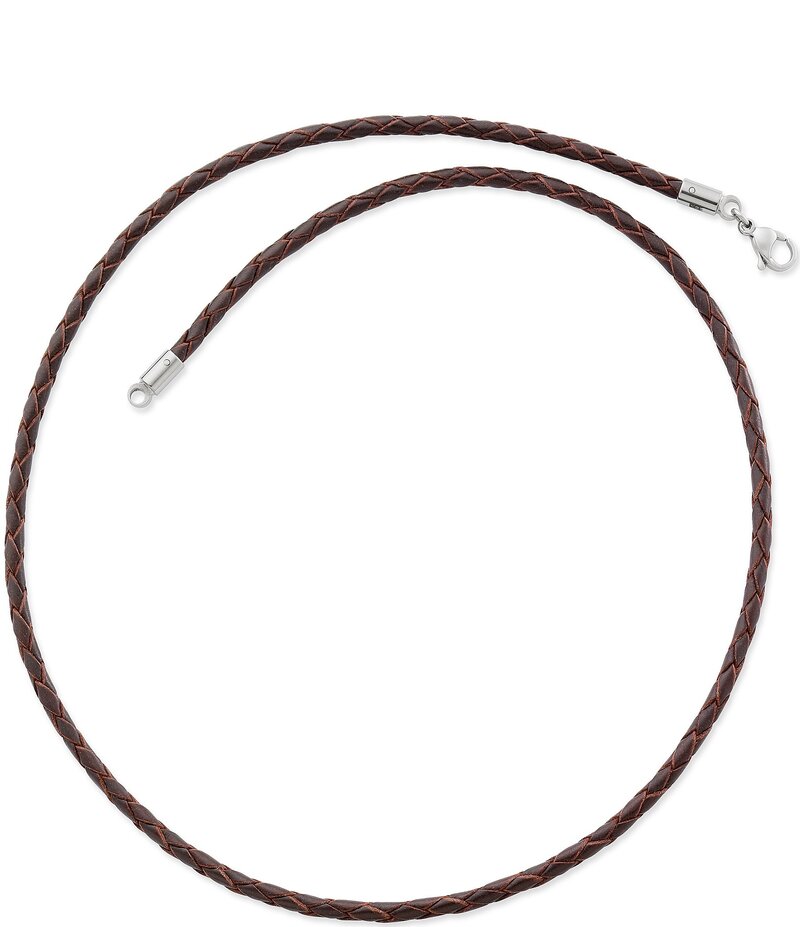 ジェームズ エイヴリー レディース アクセサリー ネックレス・チョーカー レース レザー James Avery Braided Brown Leather Necklace Brown ブラウン