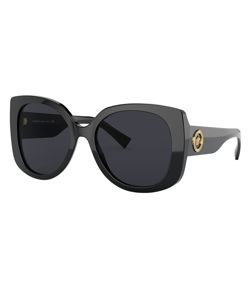 ヴェルサーチ レディース アクセサリー サングラス・アイウェア Versace Women Square 56mm Sunglasses Black ブラック