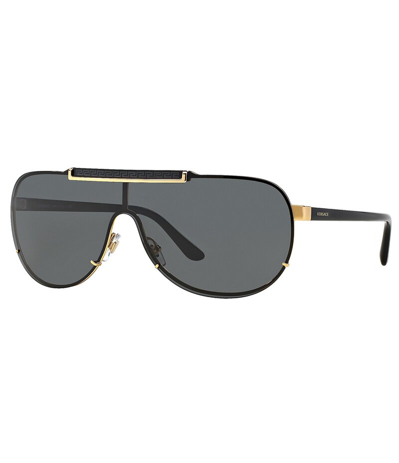 ヴェルサーチ レディース 付属品 サングラス・アイウェア Versace Pilot Sunglasses Gold/Black 黒いこと