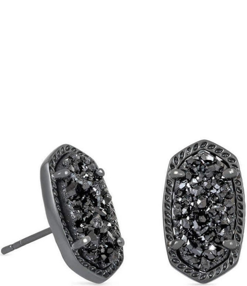 ケンドラスコット レディース アクセサリー ピアス・イヤリング Kendra Scott Ellie Gunmetal Stud Earrings Black Drusy ブラック