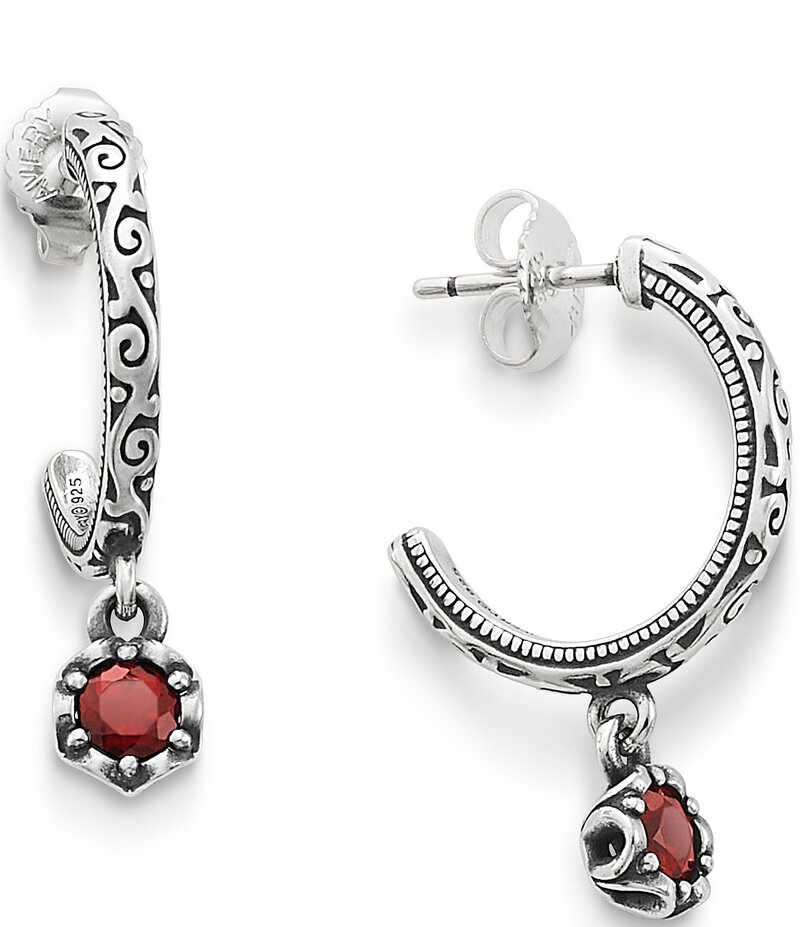 ジェームズ エイヴリー レディース アクセサリー ピアス・イヤリング James Avery Birthstone Hoop Earrings Sterling Garnet