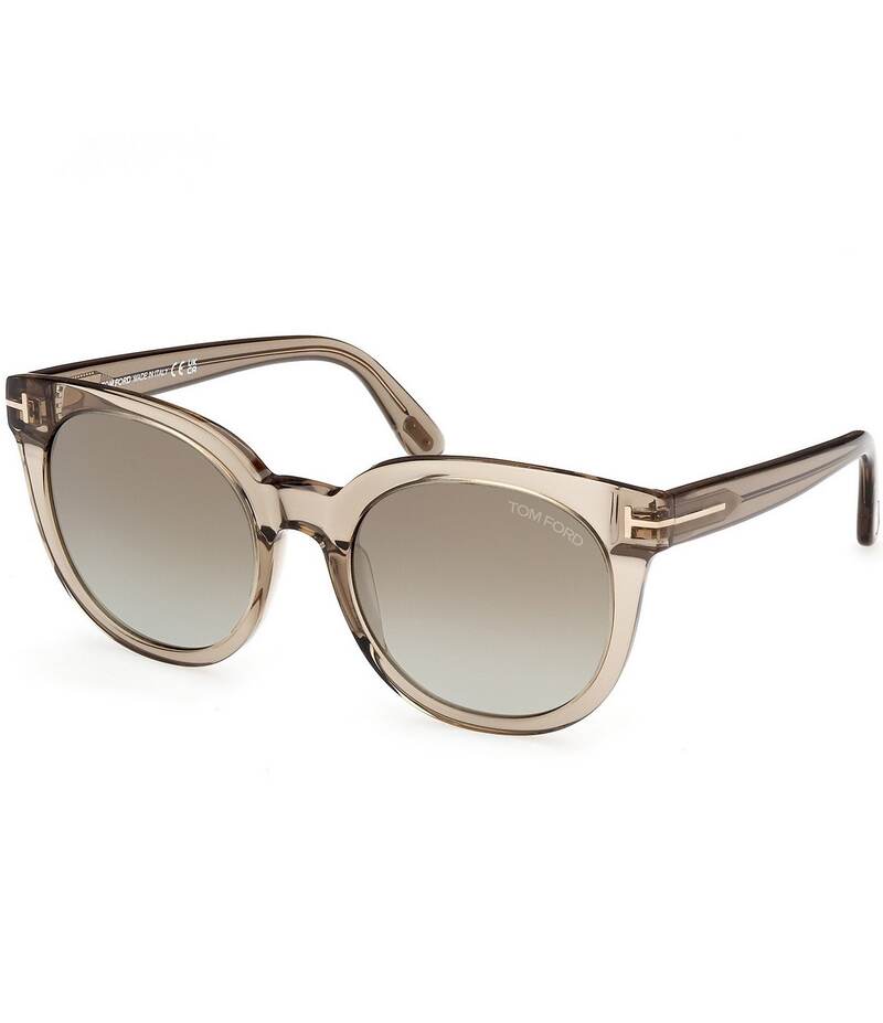 トム・ジェラルド・r・フォード レディース 付属物 サングラス・アイウェア TOM FORD Women\u0027s Moria 53粍 Transparent Butterfly Sunglasses Light Brown/Brown 赤銅色