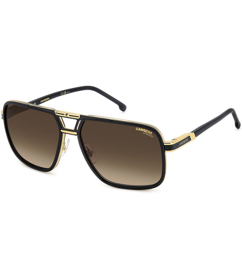 カレーナ レディース 付属物 サングラス・アイウェア Carrera Men\u0027s 1071/S 61粍 Rectangle Sunglasses Matte Black/Gold 黒いこと バッグ・小物・ブランド雑貨-その他