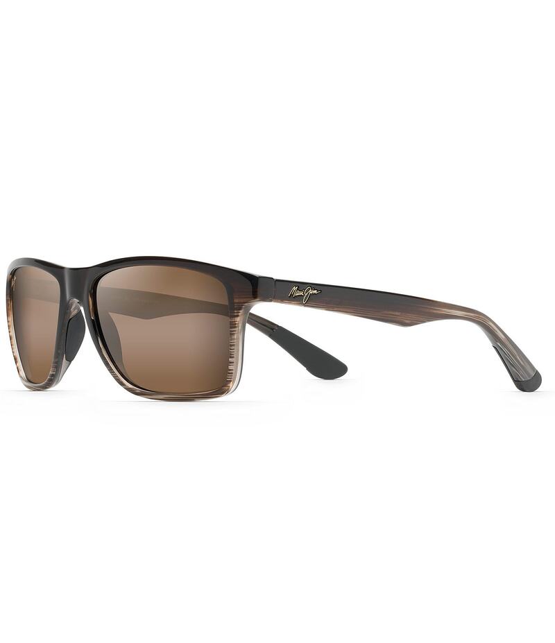 マウイ体育館 レディース 付属品 サングラス・アイウェア つけ加える大きさ Maui Jim Onshore PolarizedPlus2R Rectangular 58粍 Sunglasses Chocolate Fade 黒茶