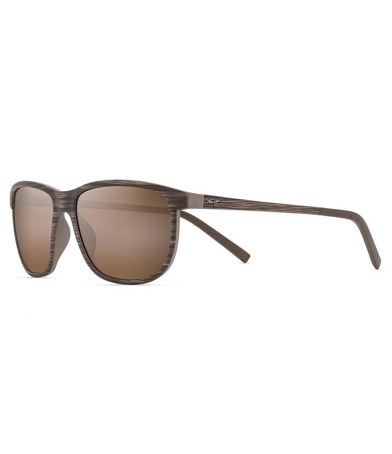 マウイ体育館 レディース 付属品 サングラス・アイウェア つけ加える大きさ Maui Jim Lele Kawa Polarized Plus2R Classic 58粍 Sunglasses Brown Stripe 赤銅色