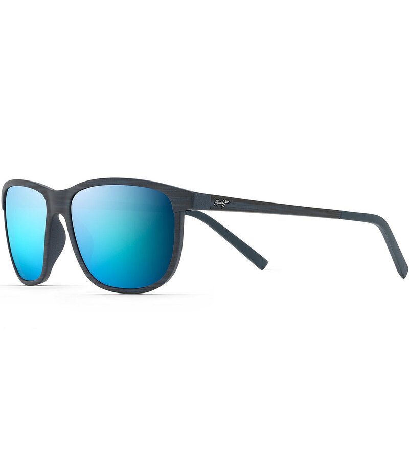 マウイ体育館 レディース 付属品 サングラス・アイウェア つけ加える大きさ Maui Jim Lele Kawa Polarized Plus2R Classic 58粍 Sunglasses Dark Navy Stripe 米国海軍