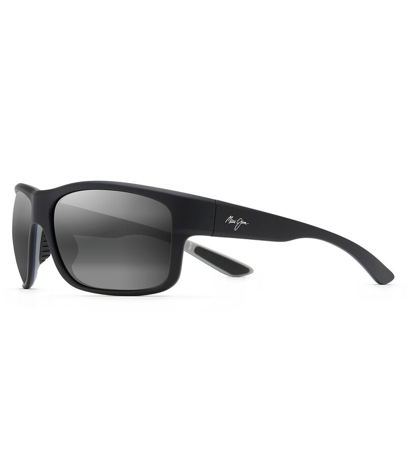 マウイ体育館 レディース 付属品 サングラス・アイウェア つけ加える大きさ Maui Jim Southern Cross PolarizedPlus2R 66粍 Sunglasses Soft Black with Sea Blue and Grey 黒いこと