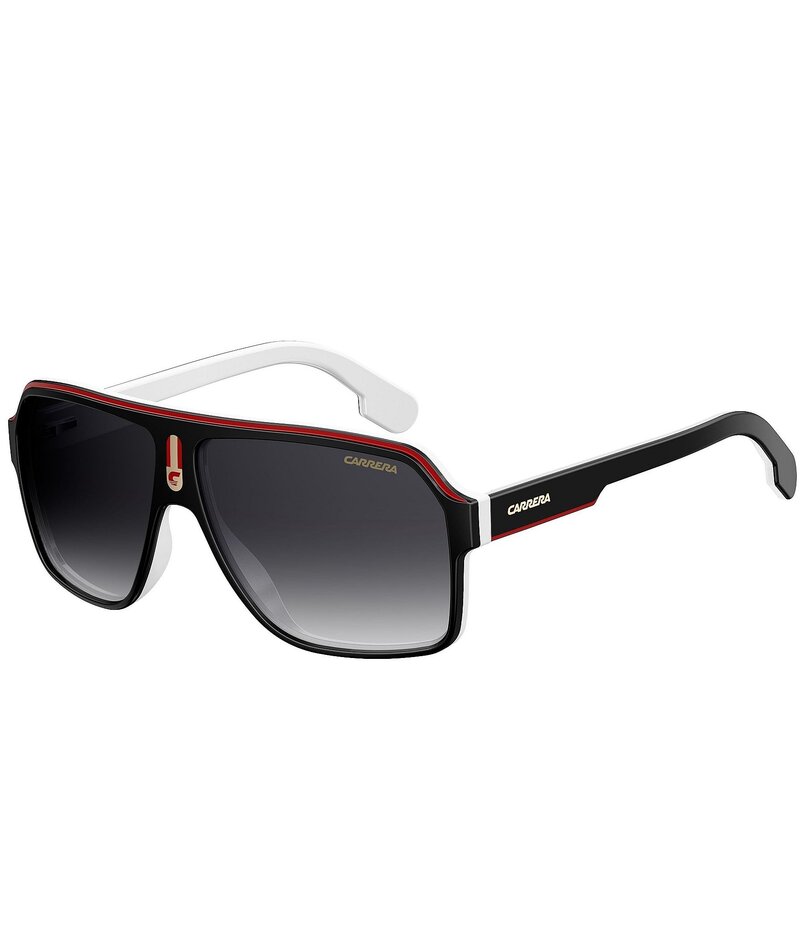 カレーナ レディース アクセサリー サングラス・アイウェア Carrera Unisex 1001/S Oversized Square 62mm Polarized Sunglasses Black White ホワイト