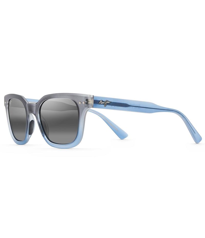 マウイ体育館 レディース 付属品 サングラス・アイウェア つけ加える大きさ Maui Jim Shore Break PolarizedPlus2R Square 50粍 Sunglasses Matte Translucent Blue Grey Fade 薄墨色